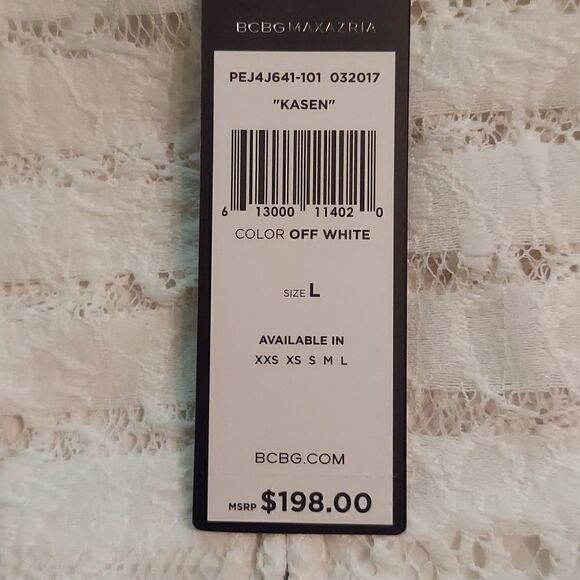 BCBG Maxazaria 'Kasen' Stripe & Lace Zip-up - Picture 8 of 8